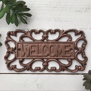 Cast Iron Welcome Sign